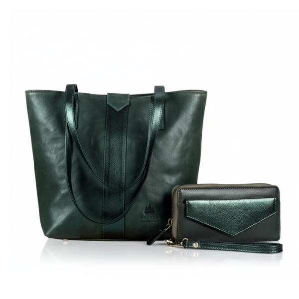 YUKON LEATHER TOTE BAG - CHOCO BROWN