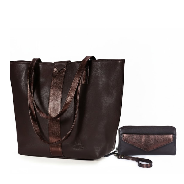 YUKON LEATHER TOTE BAG - LILAC