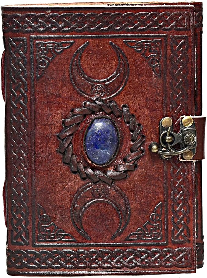 3 Moon Blue Lapiz  Leather Journal