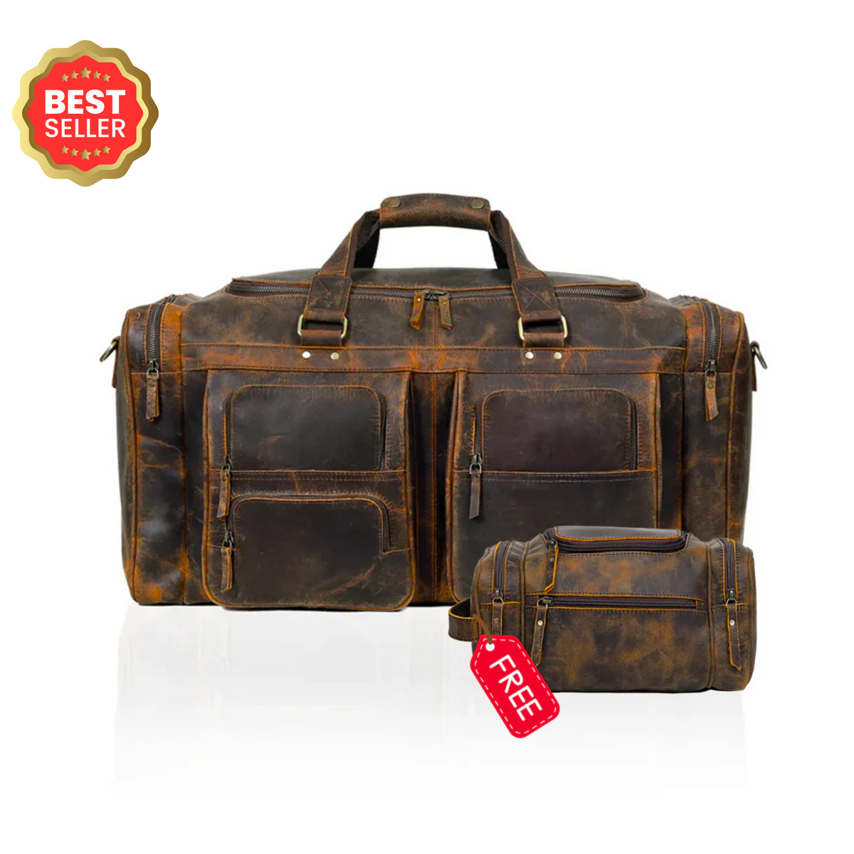 Buffalo Leather Duffel - denverleathercraft