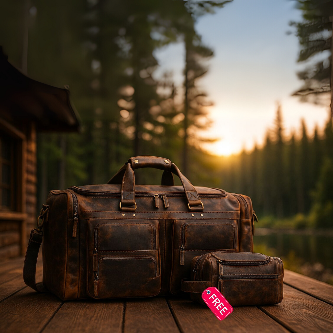 Buffalo Leather Duffel - denverleathercraft