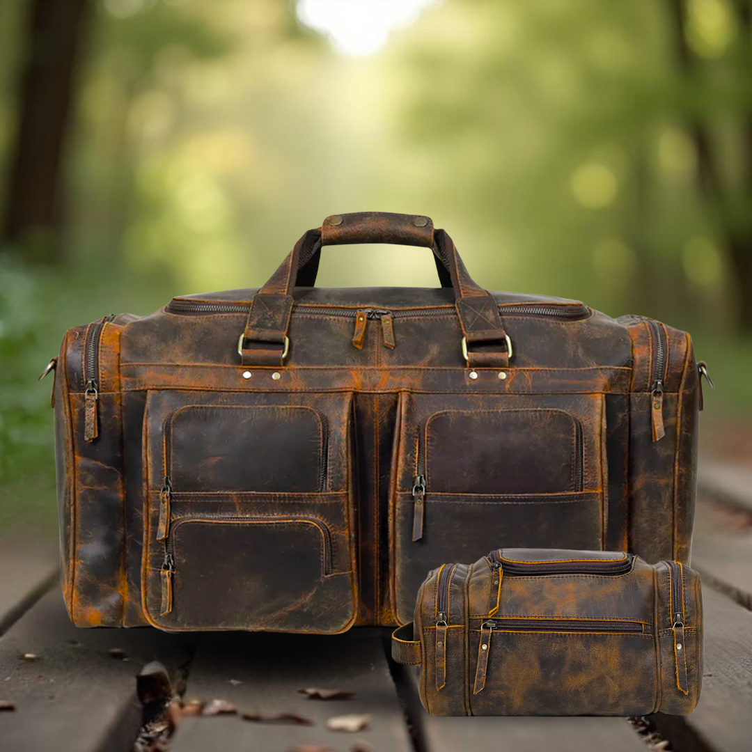 Buffalo Leather Duffel - denverleathercraft