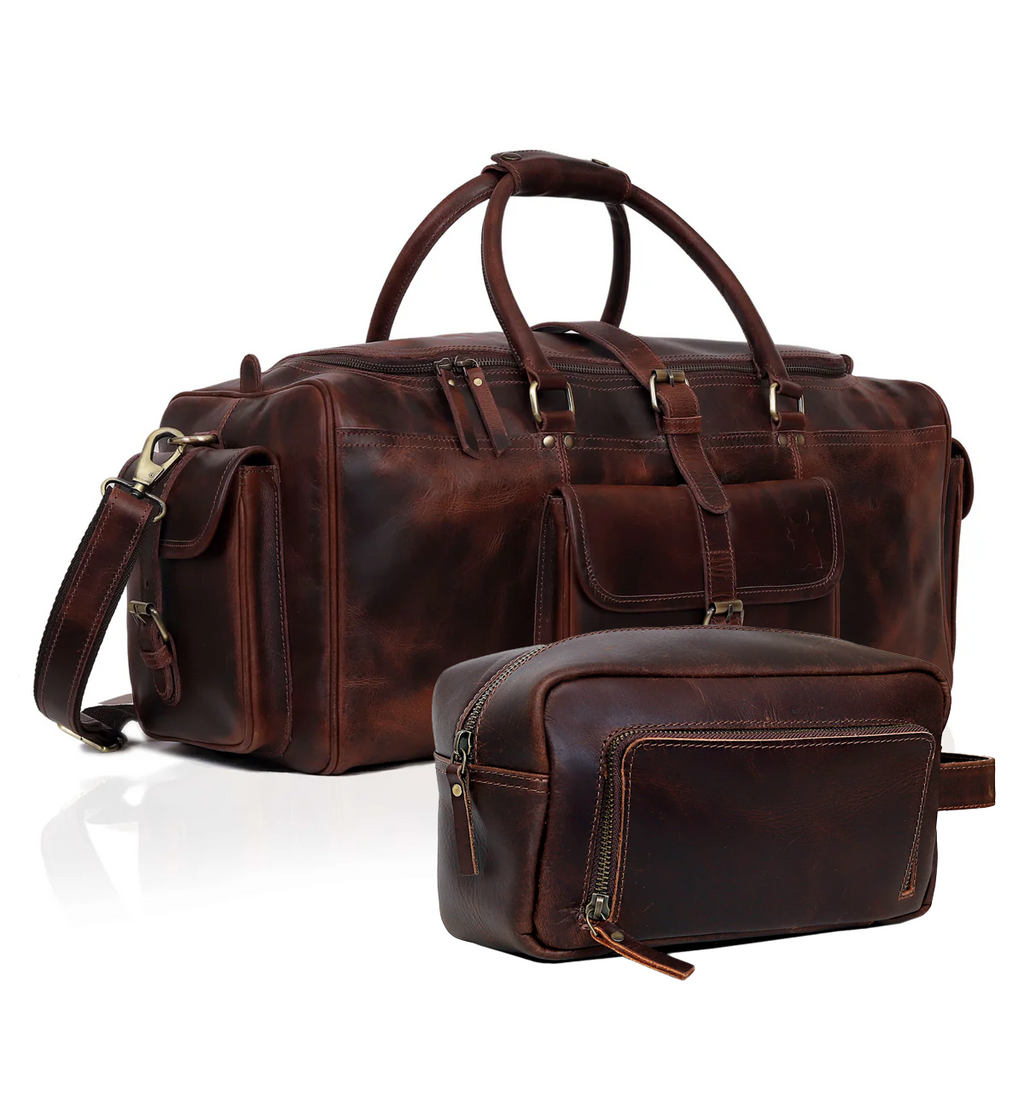 Roosevelt Buffalo Leather Duffle Bag | The Leather Farm