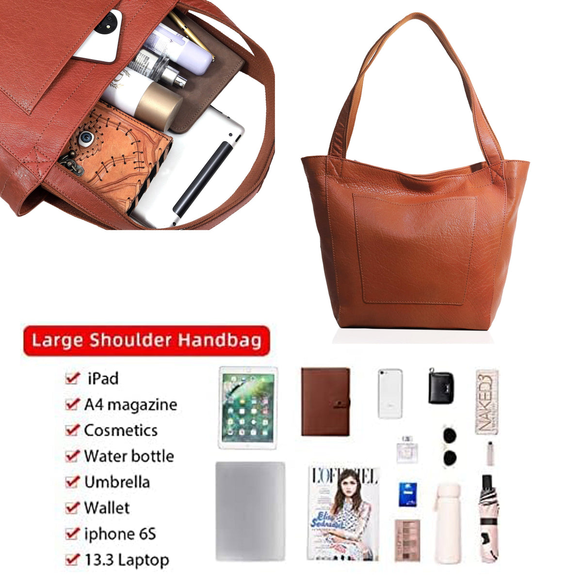 Lorena Leather Tote Bag - denverleathercraft