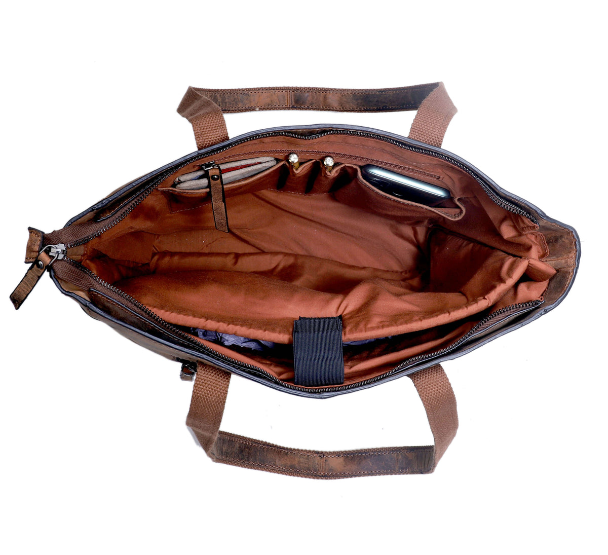 MARILYN BUFFALO LEATHER LAPTOP TOTE BAG - denverleathercraft