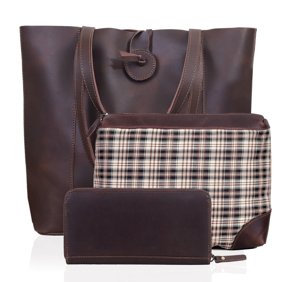 Seinna Leather Bag Combo - Purple - denverleathercraft