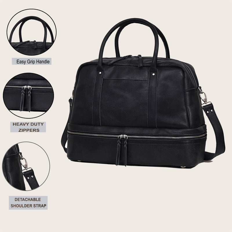 WOMEN LEATHER DUFFEL BAG - denverleathercraft