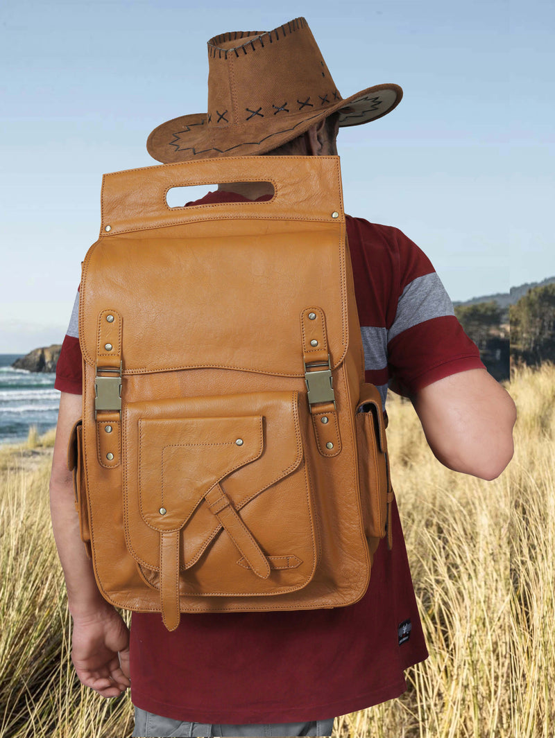 ROMEO LEATHER BACKPACK TRAVEL - denverleathercraft