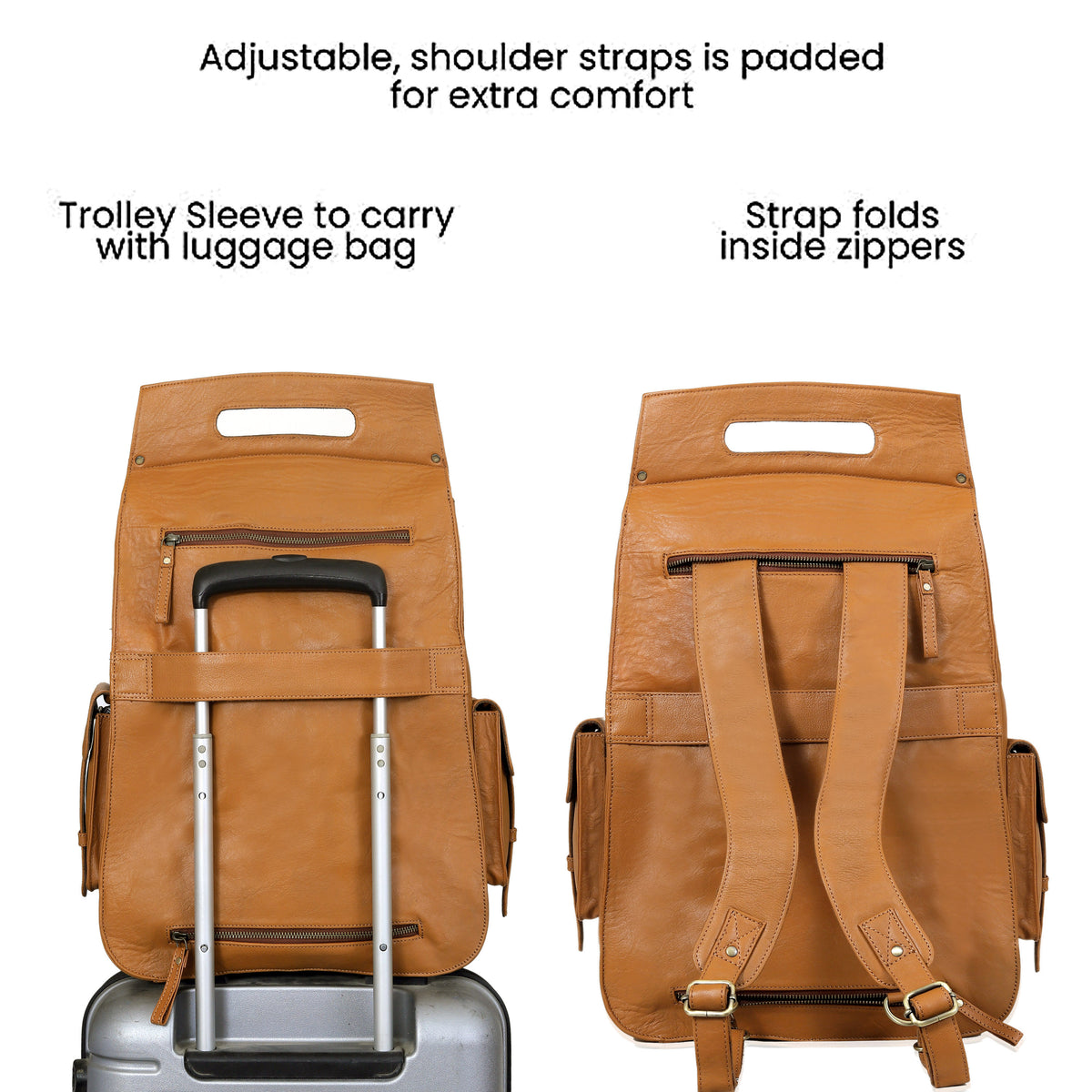 ROMEO LEATHER BACKPACK TRAVEL - denverleathercraft