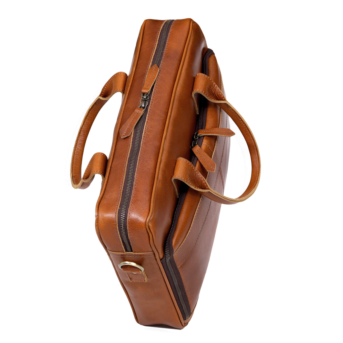 VIRGINIA LEATHER BRIEFCASE BAG - denverleathercraft