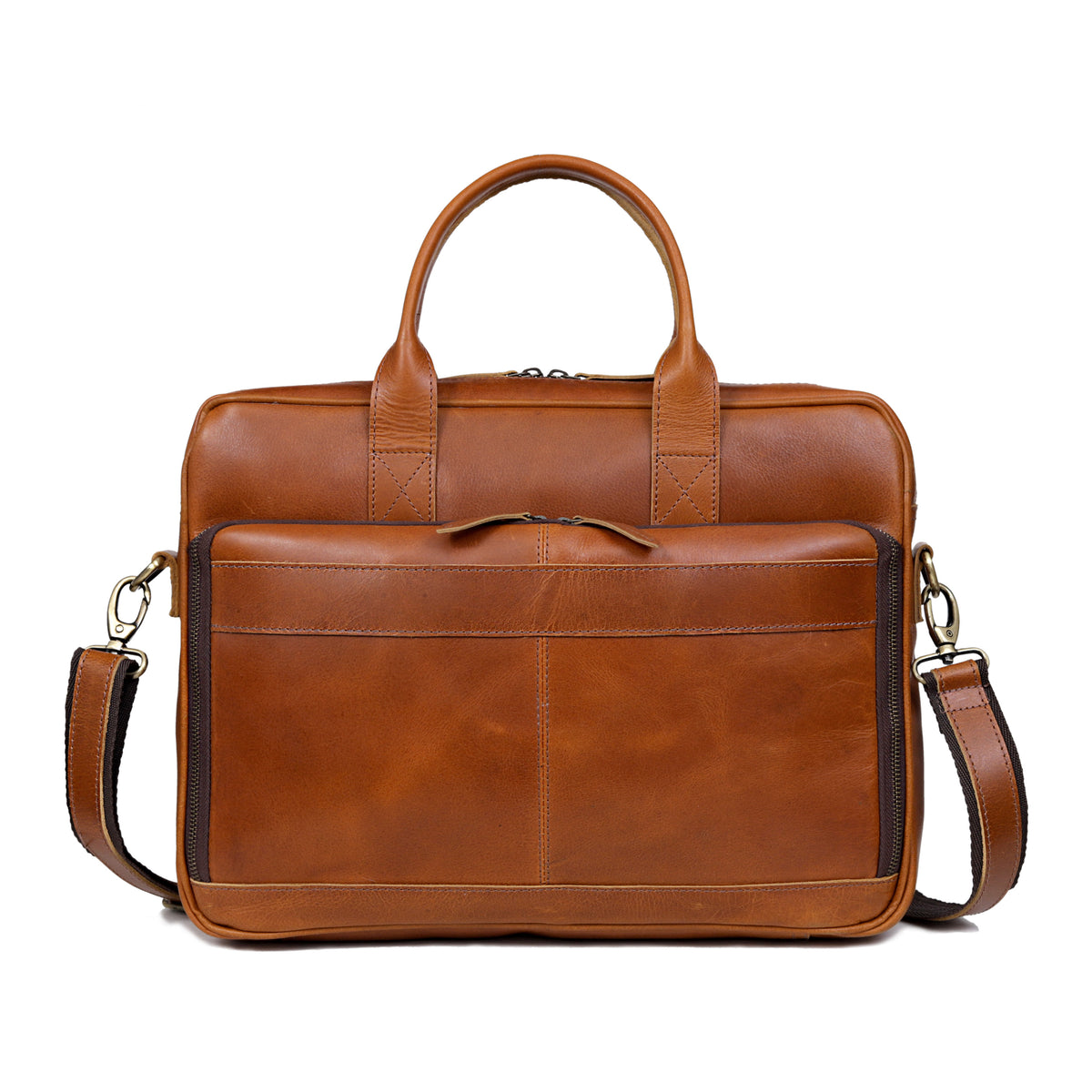 VIRGINIA LEATHER BRIEFCASE BAG - denverleathercraft
