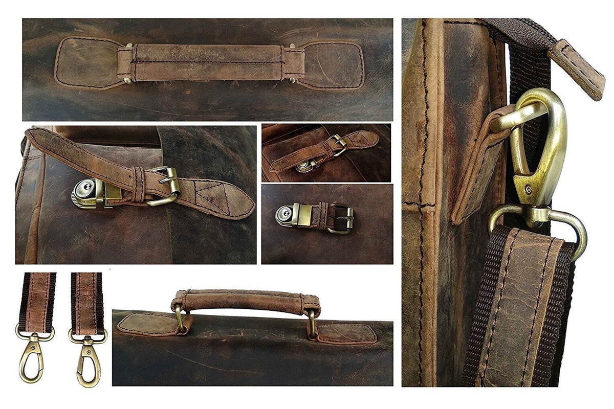 BUFFALO HUNTER LEATHER MESSENGER BAG - denverleathercraft