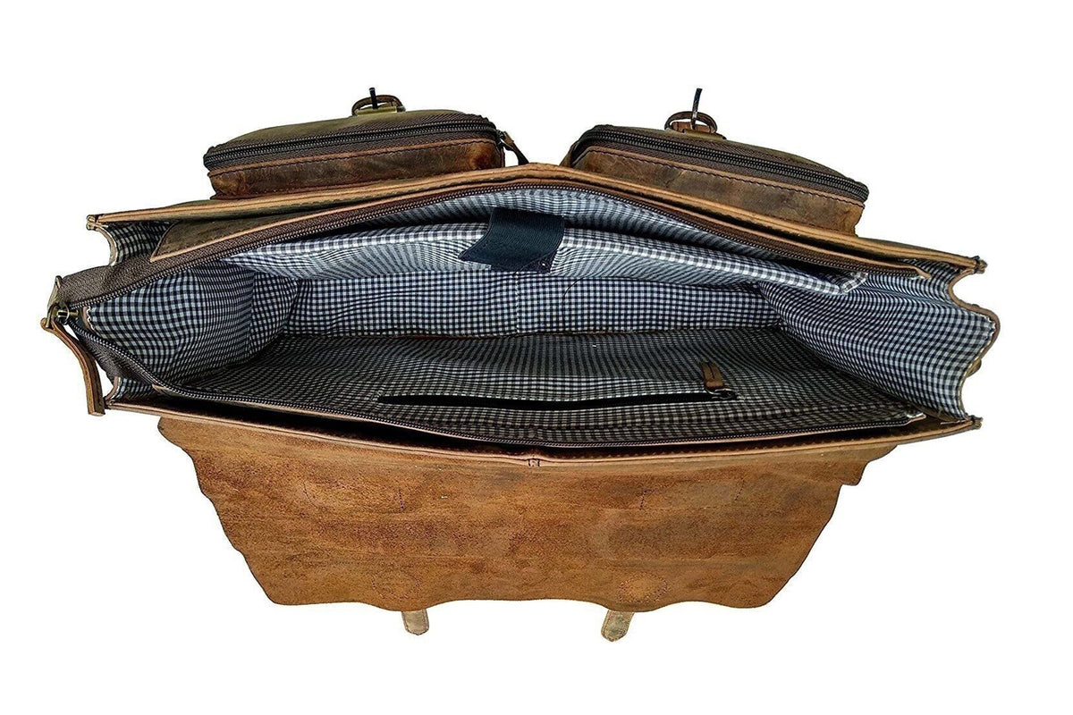 BUFFALO HUNTER LEATHER MESSENGER BAG - denverleathercraft