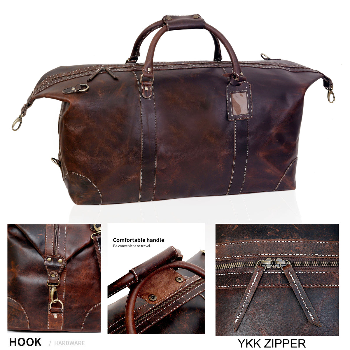 DUTCH LEATHER DUFFEL BAG MEN - denverleathercraft