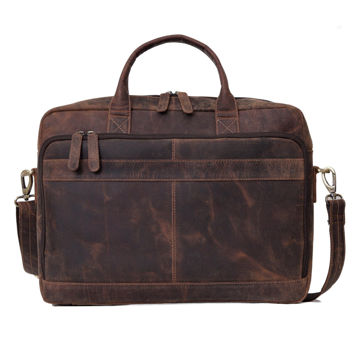 VIRGINIA LEATHER BRIEFCASE BAG - denverleathercraft