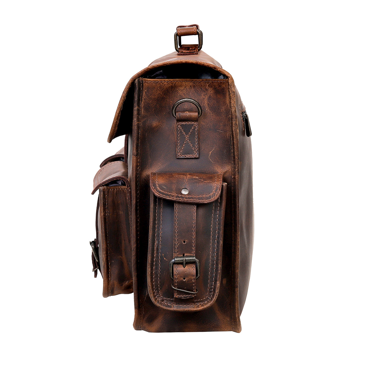 HAWK LEATHER MESSENGER BAG - denverleathercraft