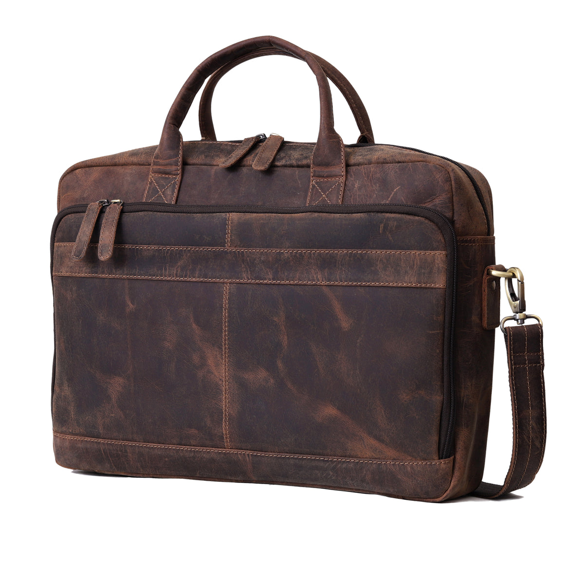 VIRGINIA LEATHER BRIEFCASE BAG - denverleathercraft