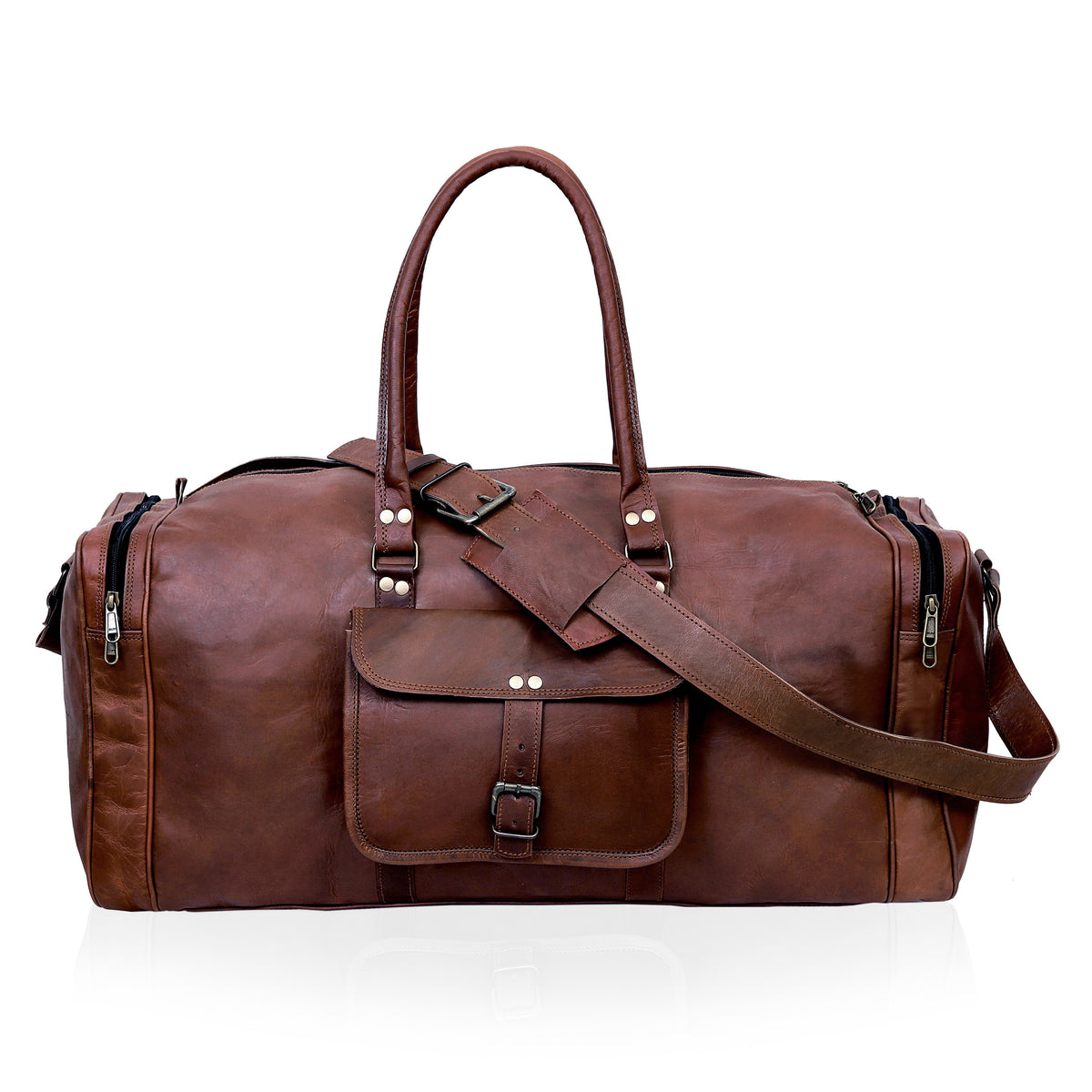 JAMES LEATHER DUFFEL BAG FOR MEN - denverleathercraft