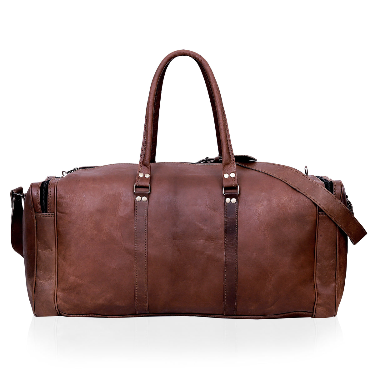 JAMES LEATHER DUFFEL BAG FOR MEN - denverleathercraft