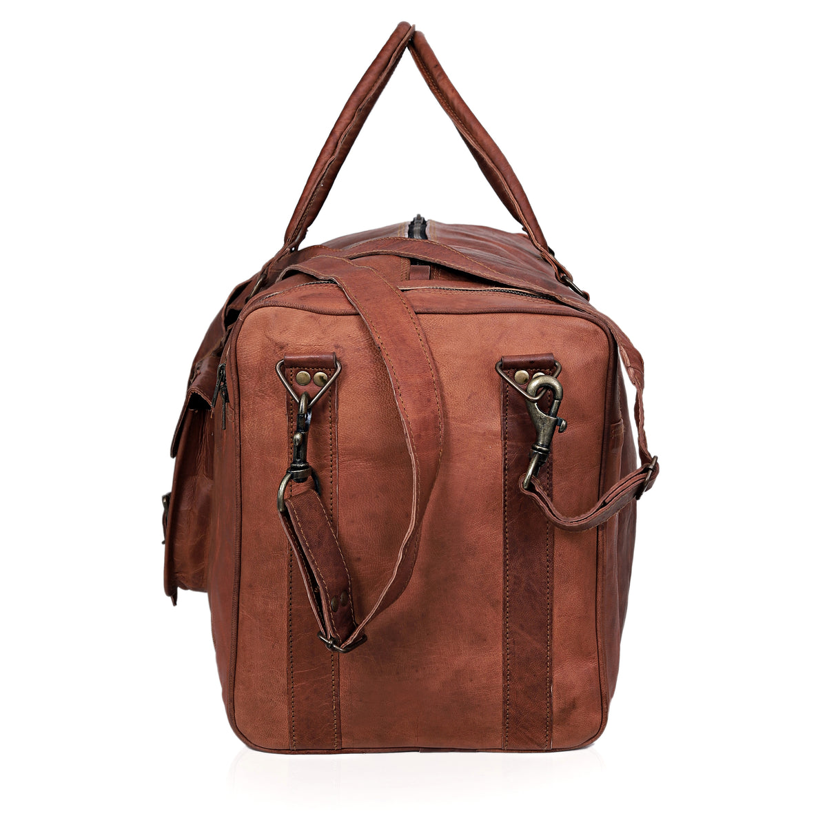 MARLOW LEATHER DUFFEL BAG MEN - denverleathercraft