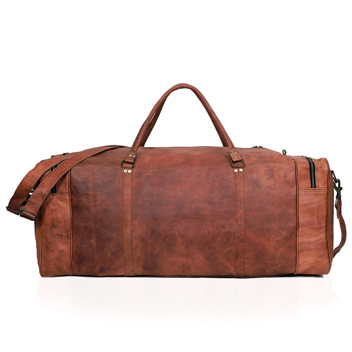 MARLOW LEATHER DUFFEL BAG MEN - denverleathercraft