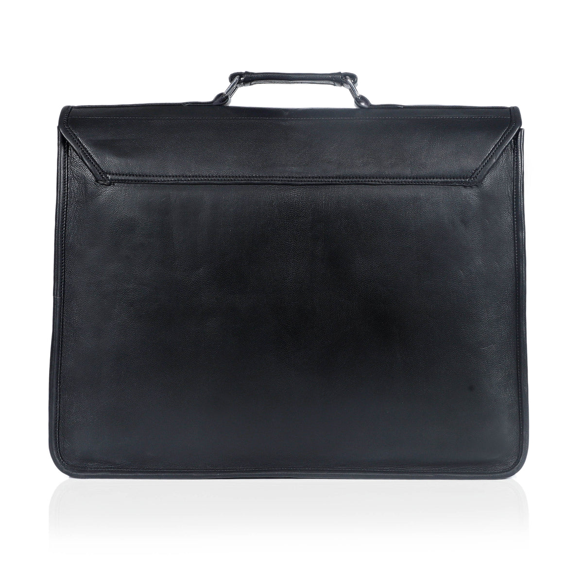 JAKE BLACK LEATHER MESSENGER BAG - denverleathercraft