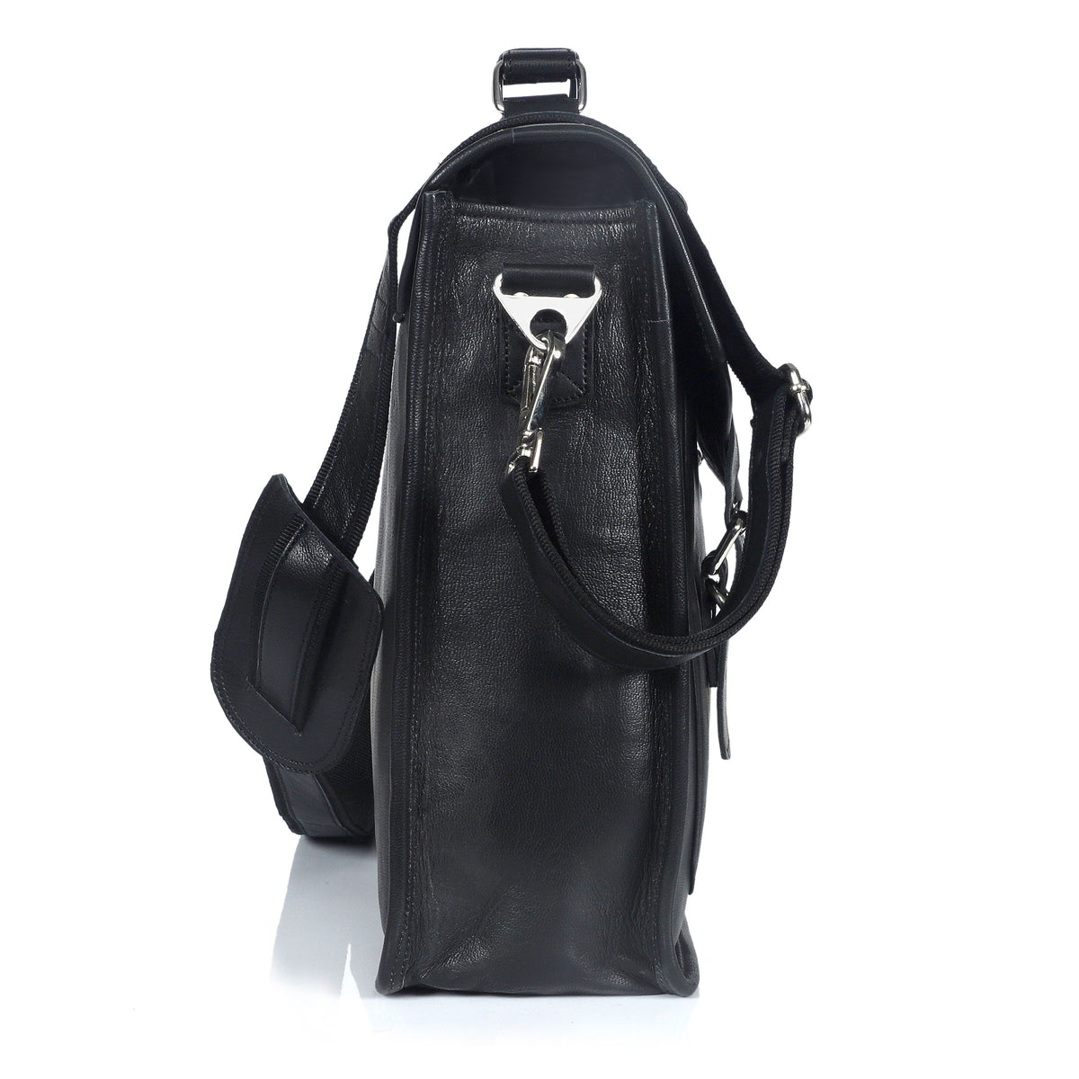 JAKE BLACK LEATHER MESSENGER BAG - denverleathercraft