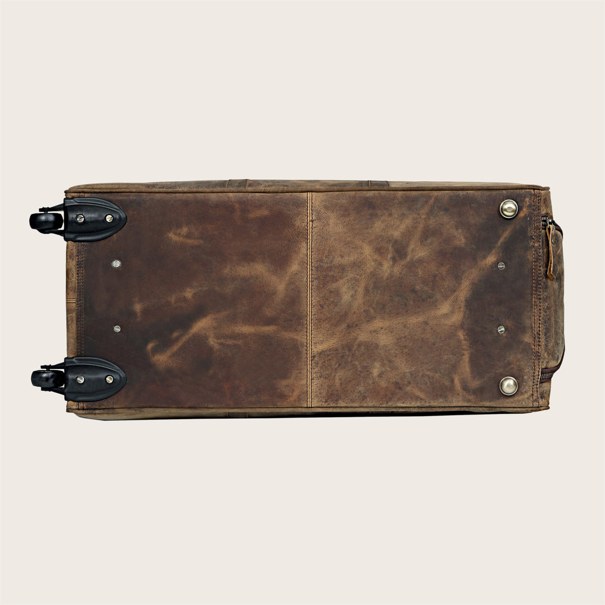 PENNSYLVANIA LEATHER TROLLEY DUFFEL BAG - denverleathercraft