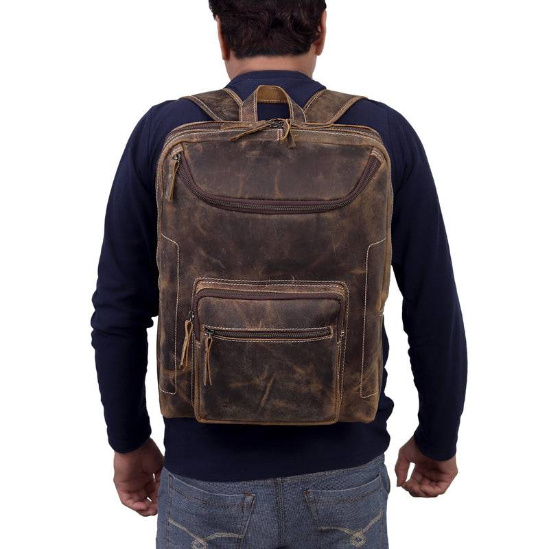 TRUMP LEATHER BACKPACK - denverleathercraft