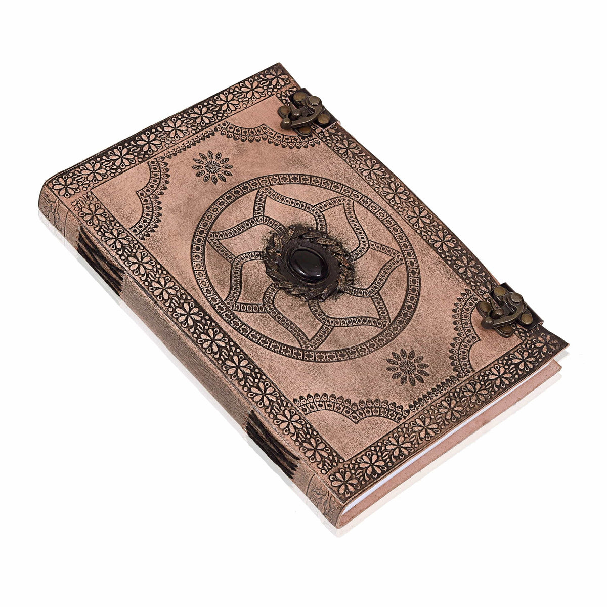 Leather Journal Semi-Precious Stone - denverleathercraft