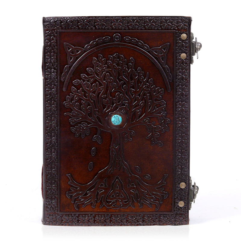 Leather Large Tree of life Journal - denverleathercraft