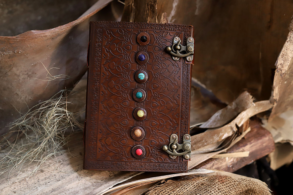 Leather Seven Stone Journal - denverleathercraft