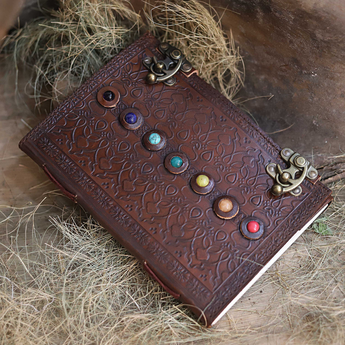 Leather Seven Stone Journal - denverleathercraft