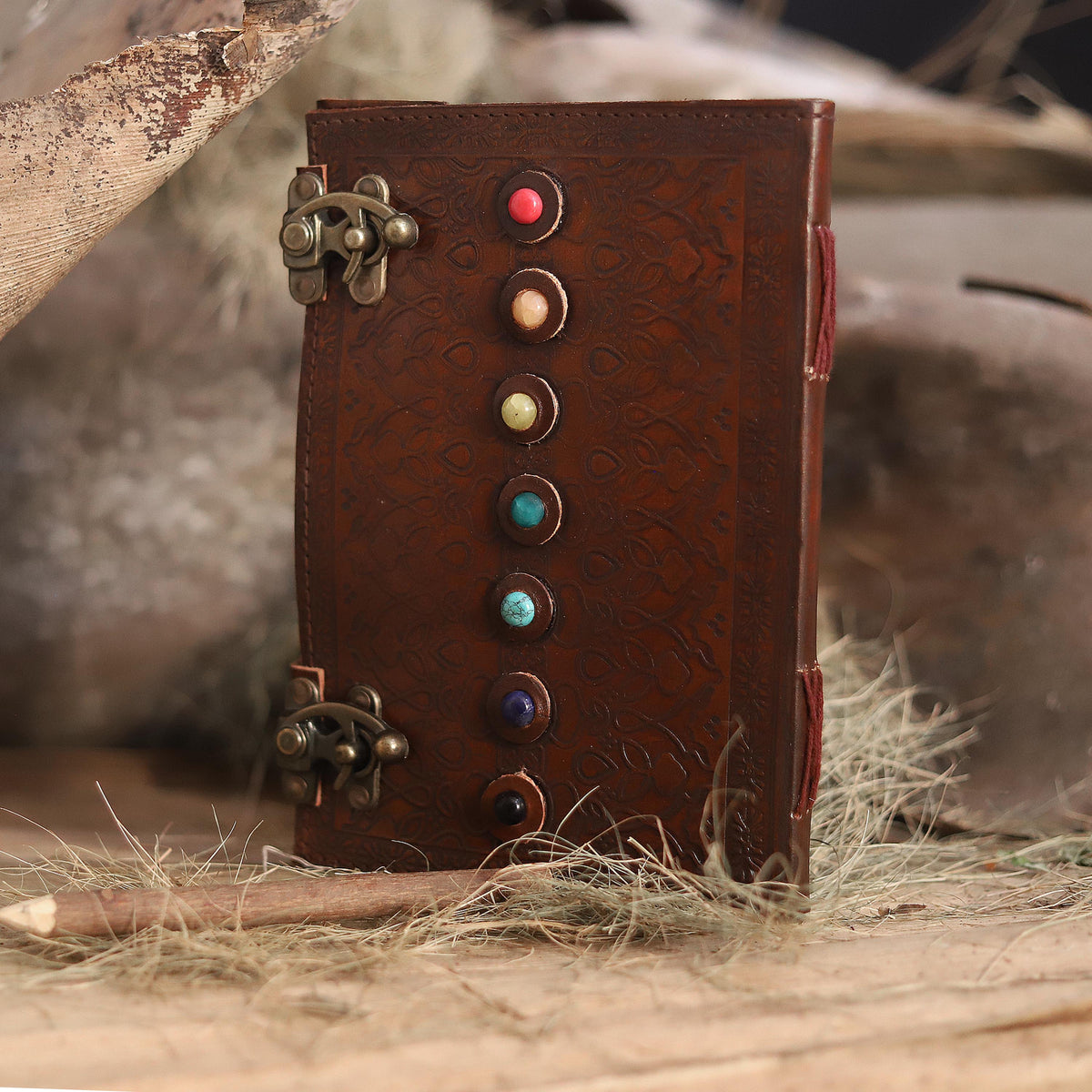 Leather Seven Stone Journal - denverleathercraft