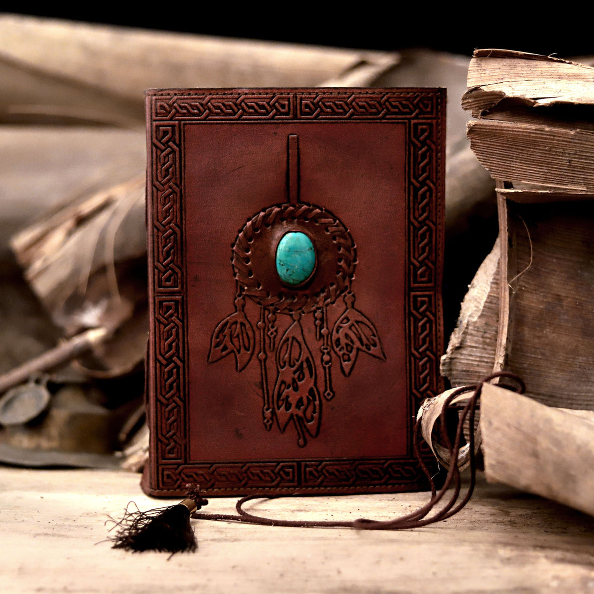 Leather deckle edge paper journal - denverleathercraft