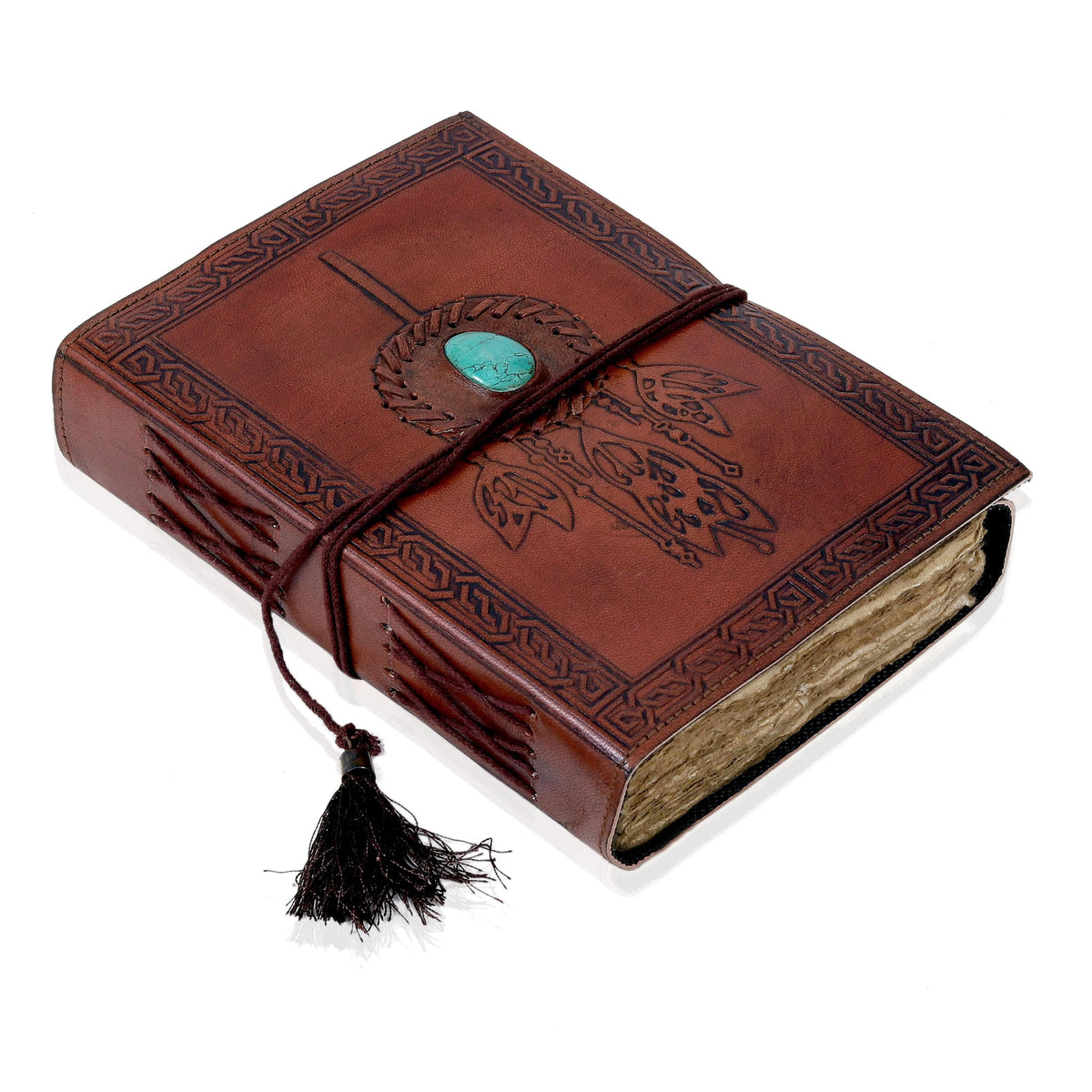 Leather deckle edge paper journal - denverleathercraft