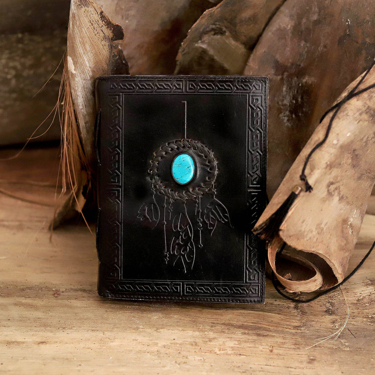 Leather deckle edge paper journal - denverleathercraft