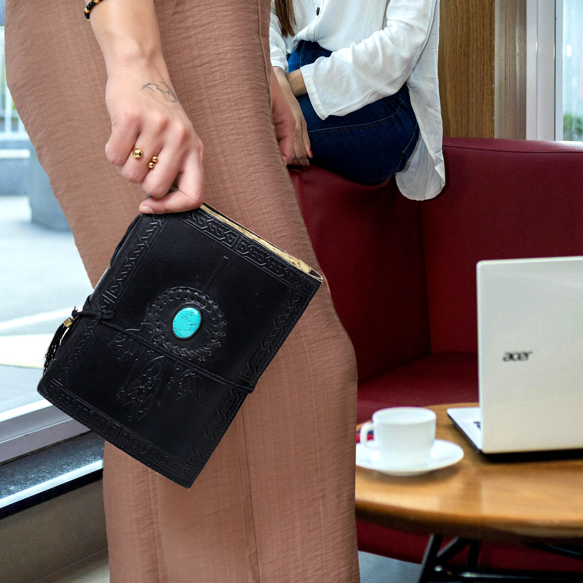 Leather deckle edge paper journal - denverleathercraft