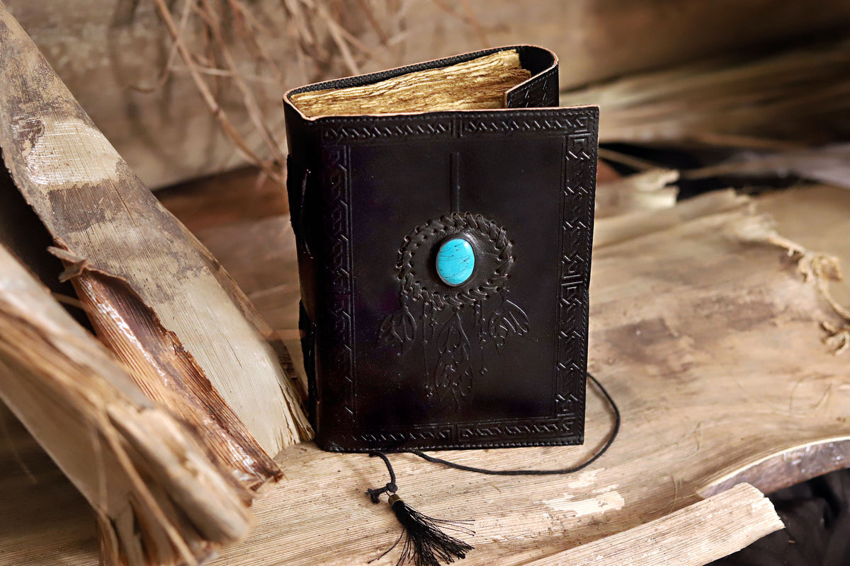 Leather deckle edge paper journal - denverleathercraft