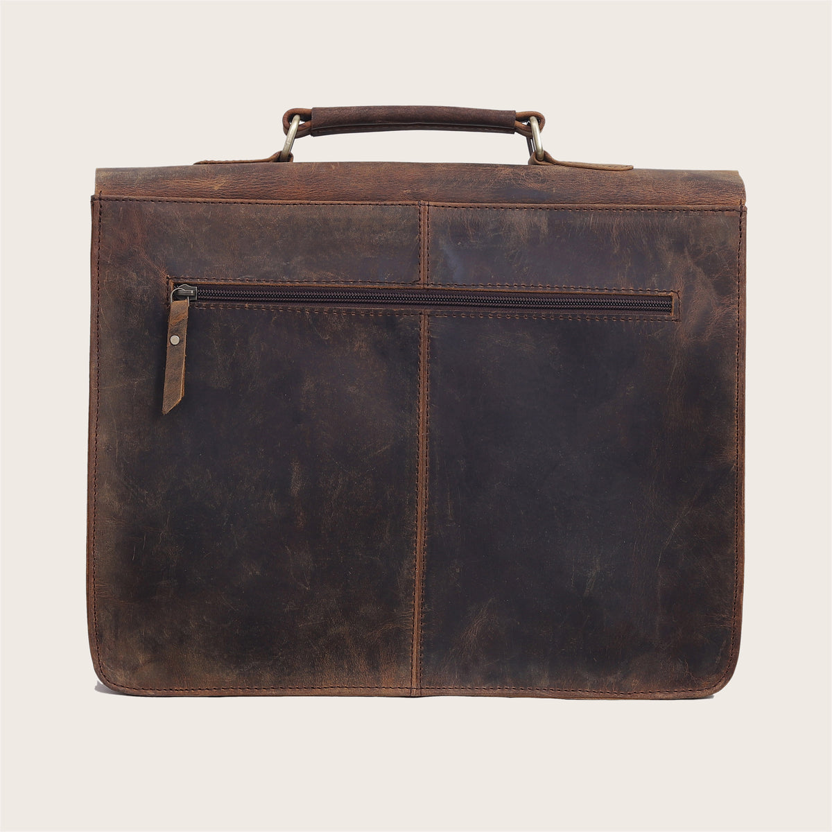 POTTER LEATHER MESSENGER BRIEFCASE BAG - denverleathercraft