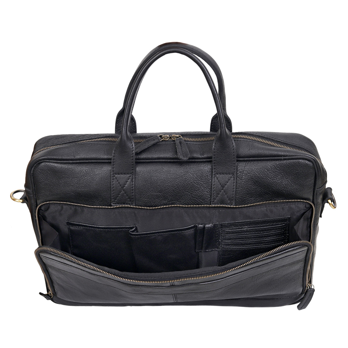 VIRGINIA LEATHER BRIEFCASE BAG - denverleathercraft