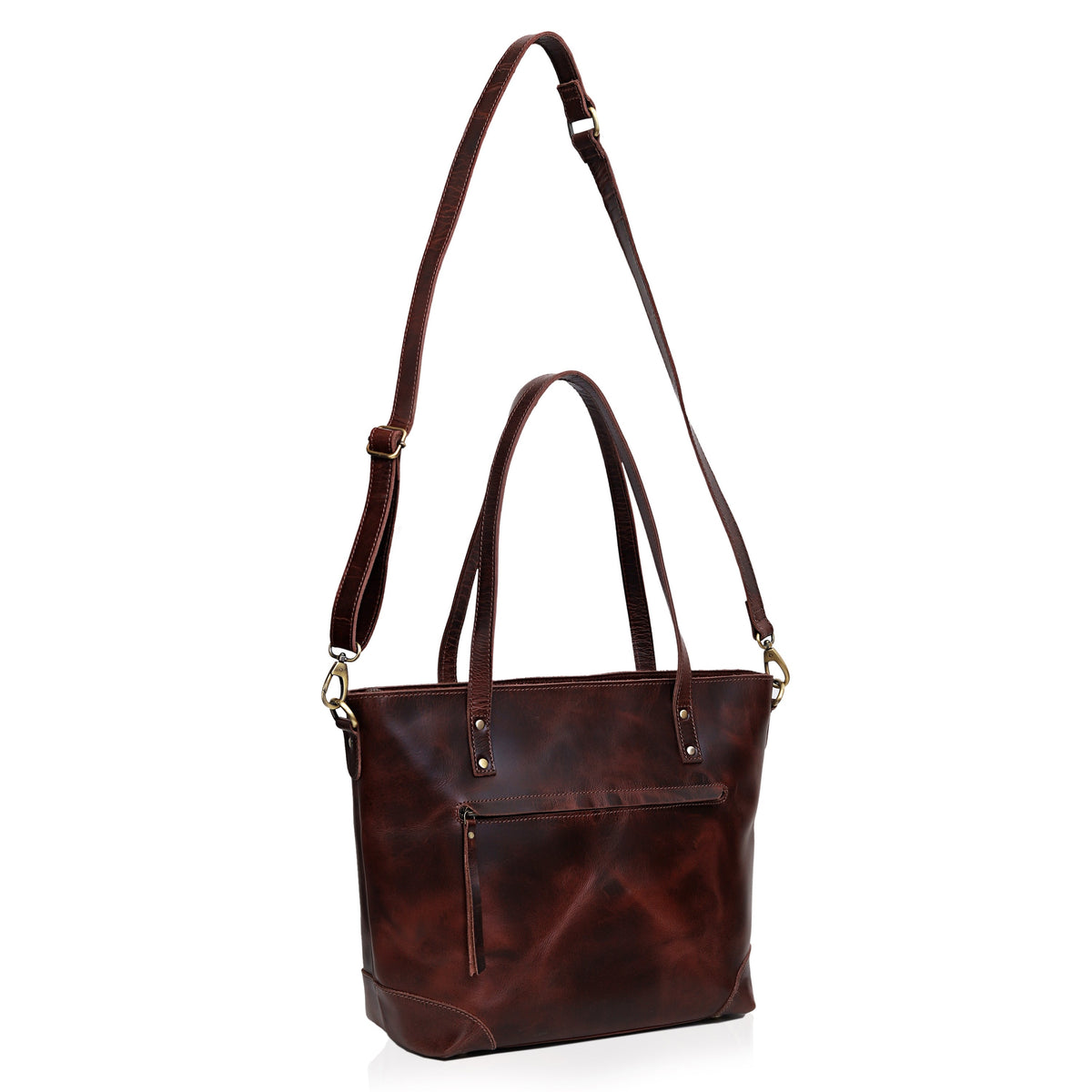 MARILYN BUFFALO LEATHER TOTE BAG - denverleathercraft