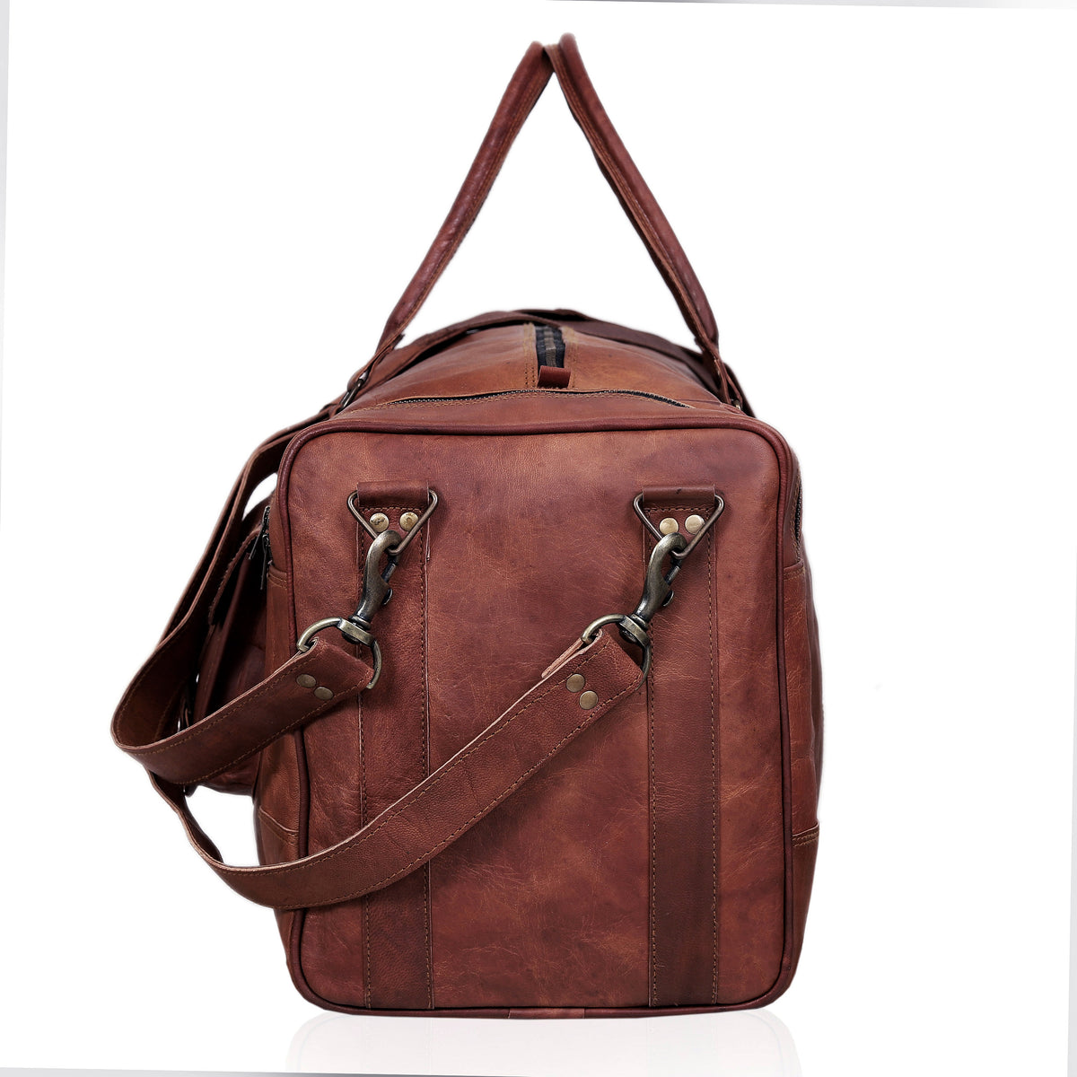 MARLOW LEATHER DUFFEL BAG MEN - denverleathercraft