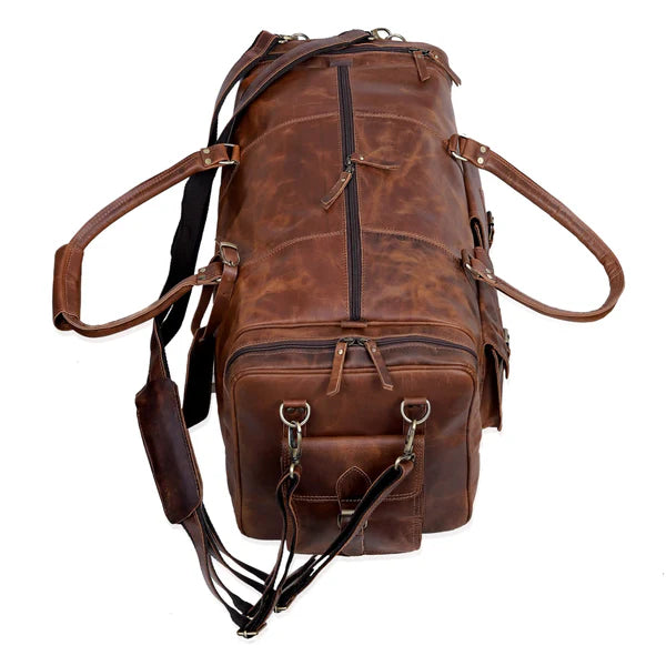 NEW JERSEY LEATHER DUFFEL BAG - denverleathercraft