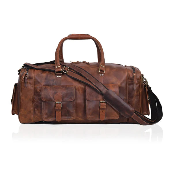denver leather travel duffel bag New JERSEY LEATHER DUFFEL BAG 32"