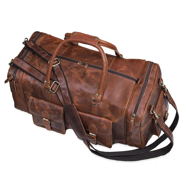NEW JERSEY LEATHER DUFFEL BAG - denverleathercraft