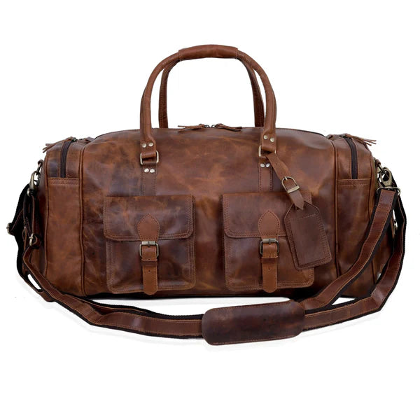 NEW JERSEY LEATHER DUFFEL BAG - denverleathercraft