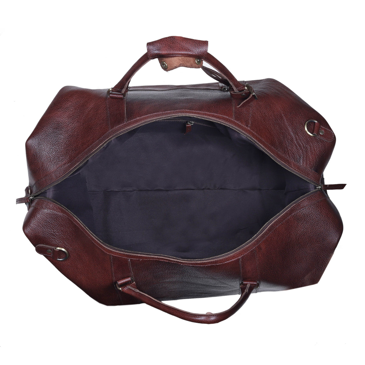 DUTCH LEATHER DUFFEL BAG MEN - WINE