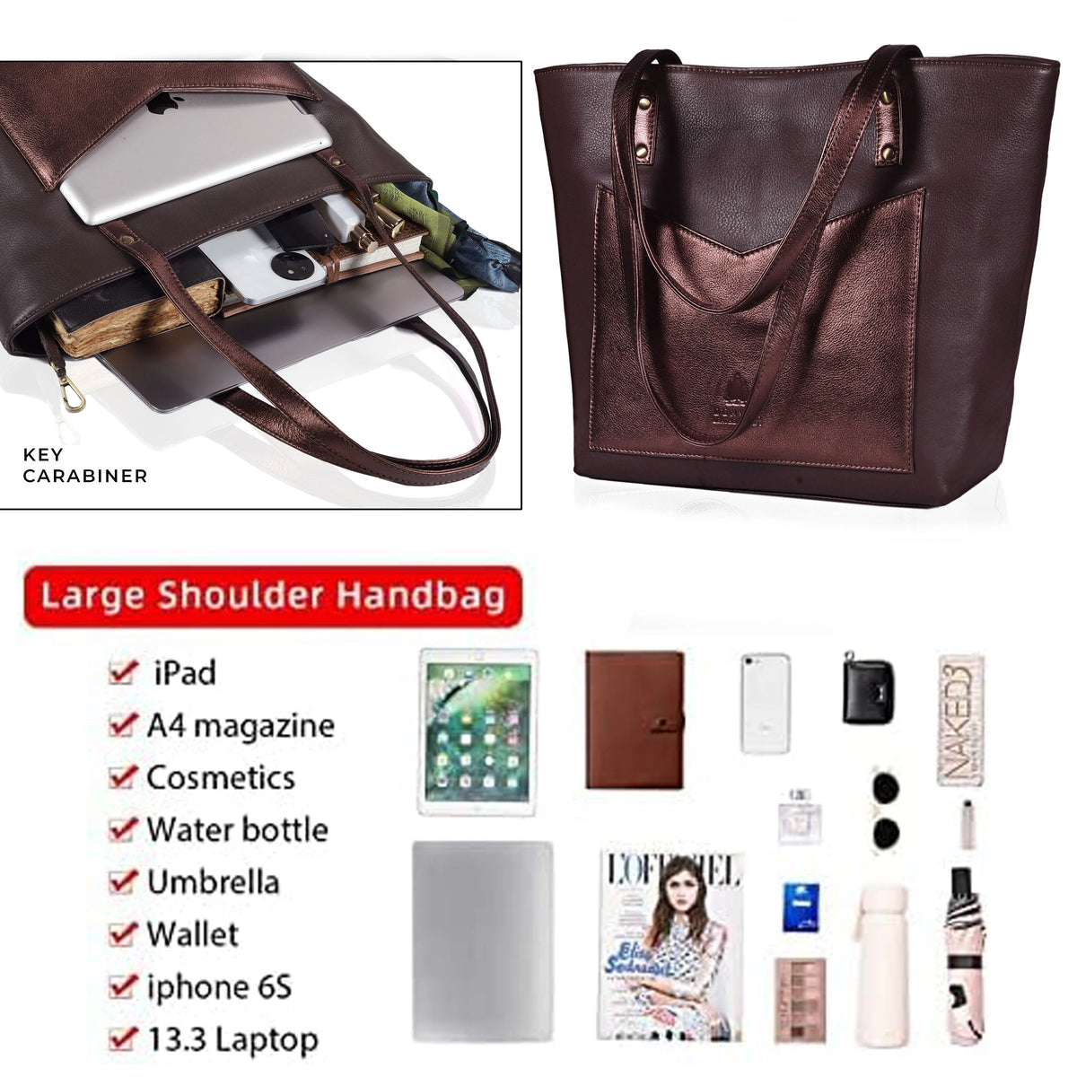 JULIET LEATHER TOTE BAG - denverleathercraft