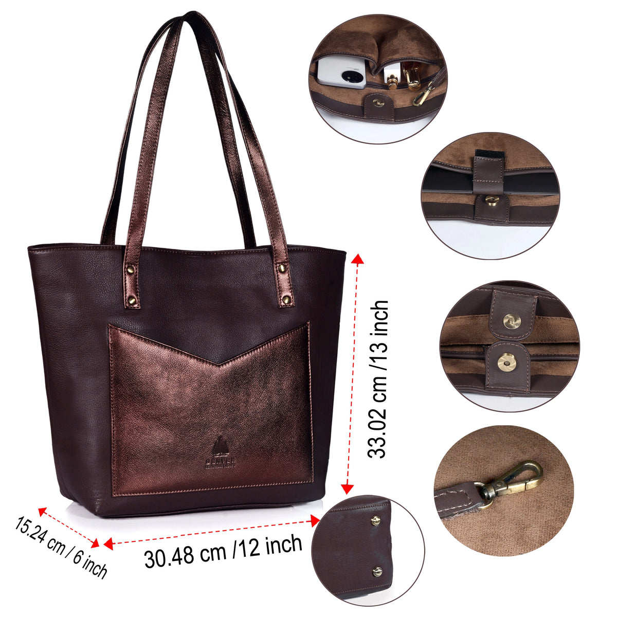 JULIET LEATHER TOTE BAG - denverleathercraft